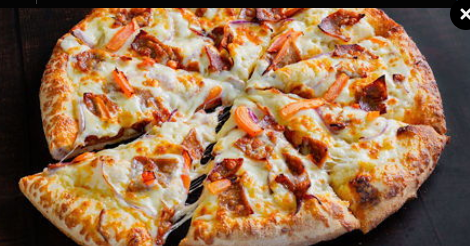 Donair Pizza at Canadian Pizza Unlimited Edmonton Halal donair meat